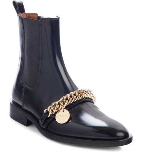 givenchy leather chain-trimmed chelsea boots|Classic chelsea boots in leather .